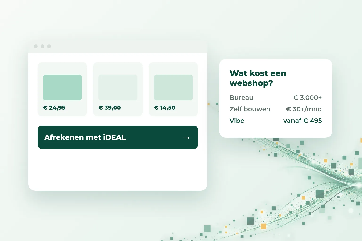 Prijsvergelijking van verschillende manieren om een webshop te laten maken