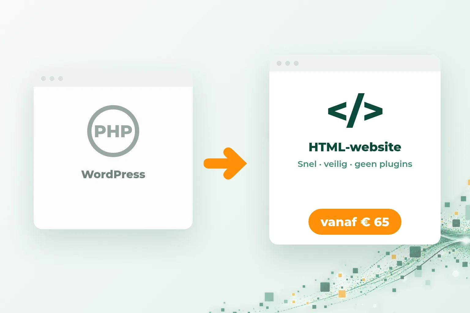 Een WordPress-website die wordt omgezet naar een snelle HTML-website, met de stappen en kosten